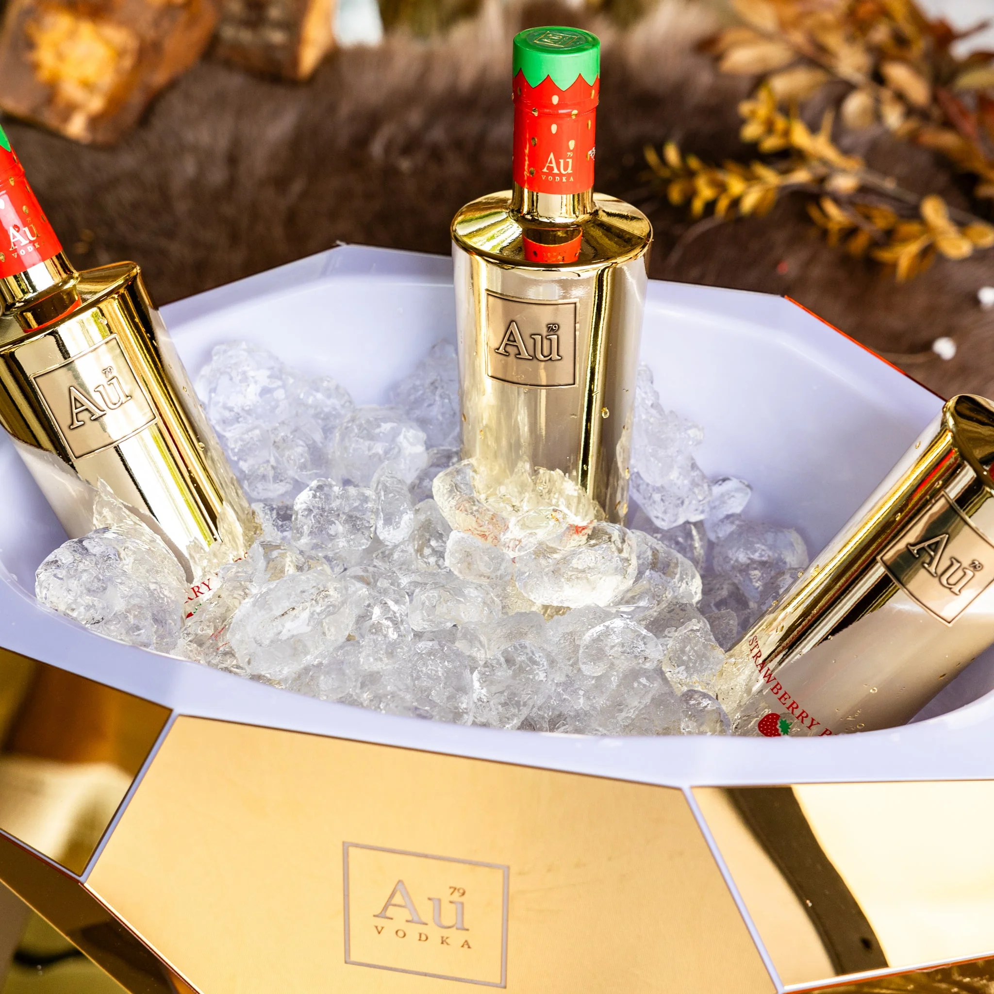 Au LED Ice Bucket & 3 Au Vodka 750ml - Image 3