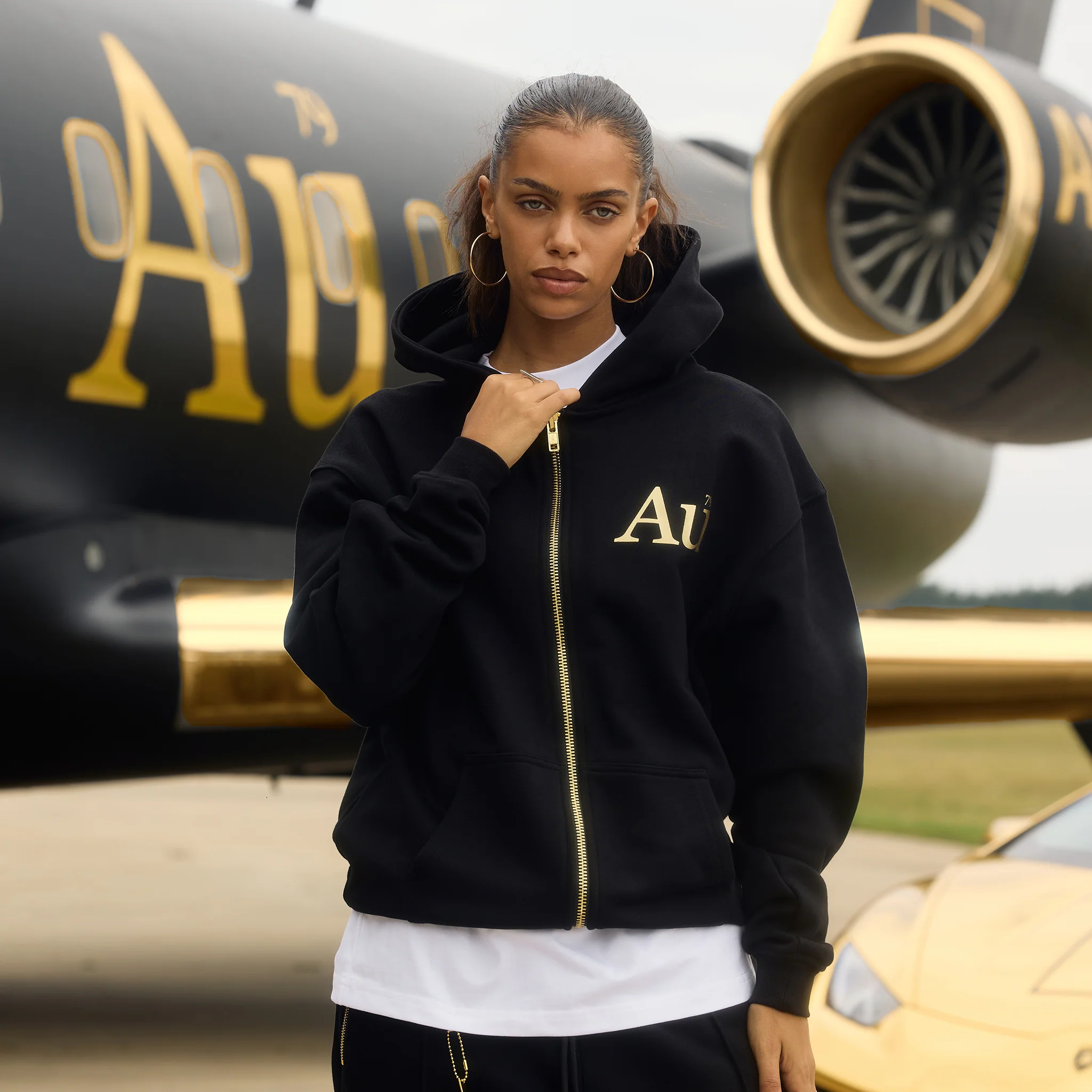 Au Signature Zip Hoodie - Black - Image 5