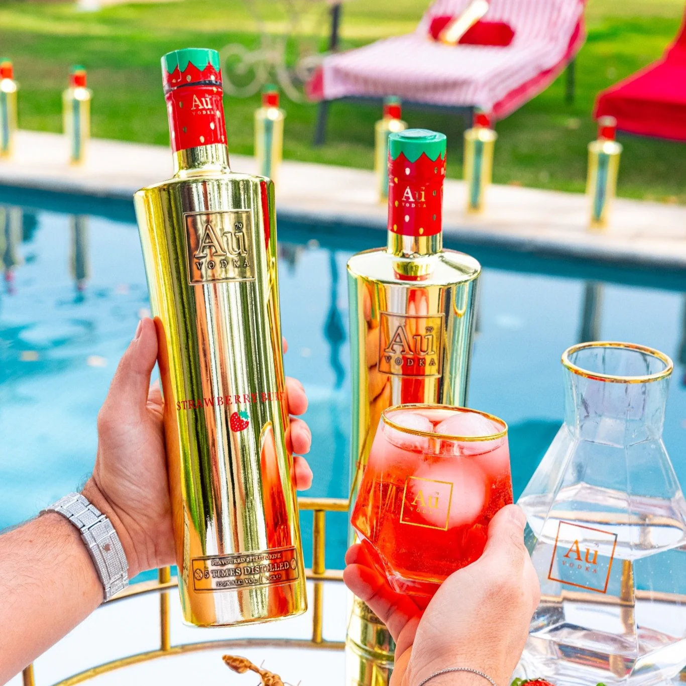 Au Vodka 750ml & FREE Diamond Cut Glass - Image 4