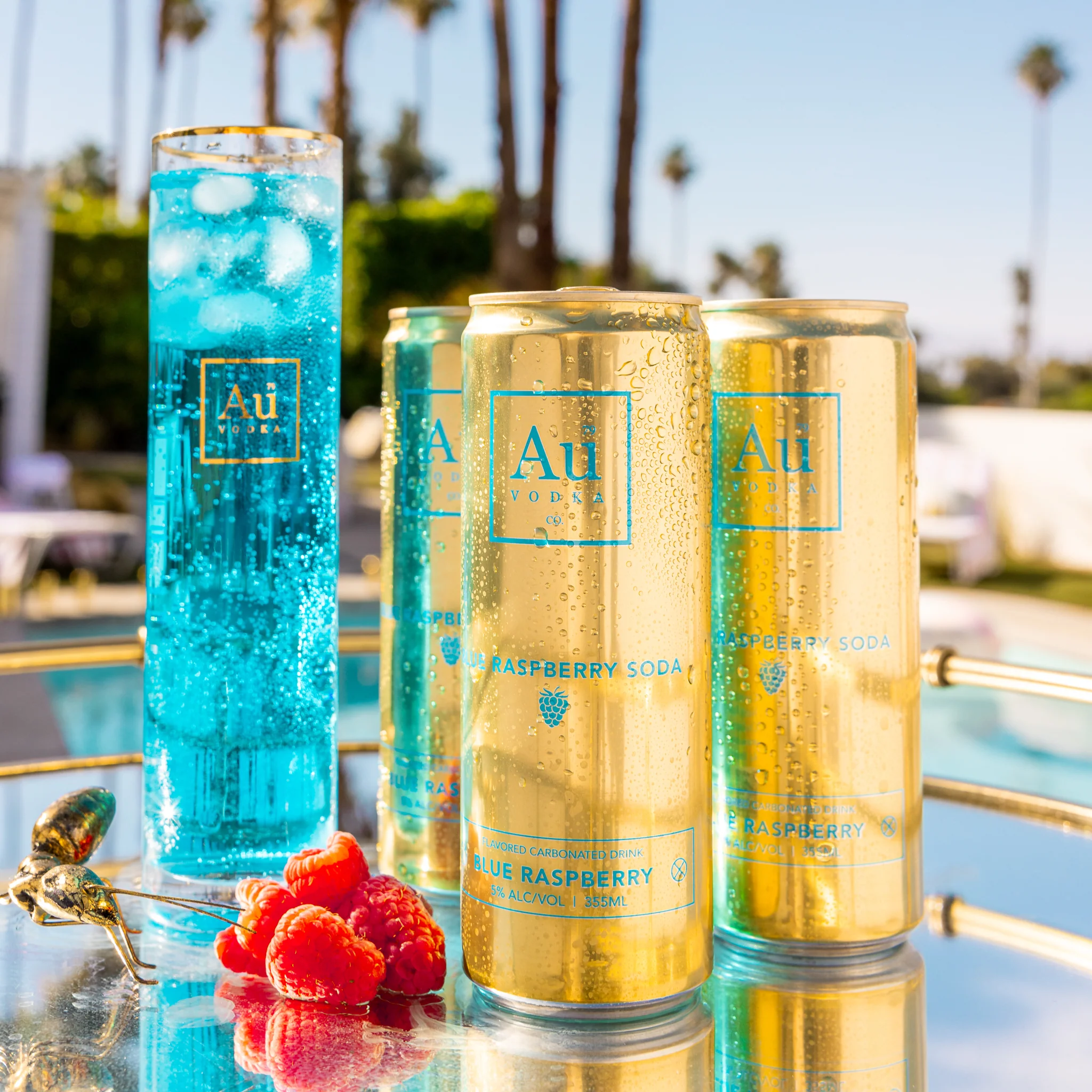 Au Vodka Blue Raspberry Cocktail Can - 24 Pack - Image 3