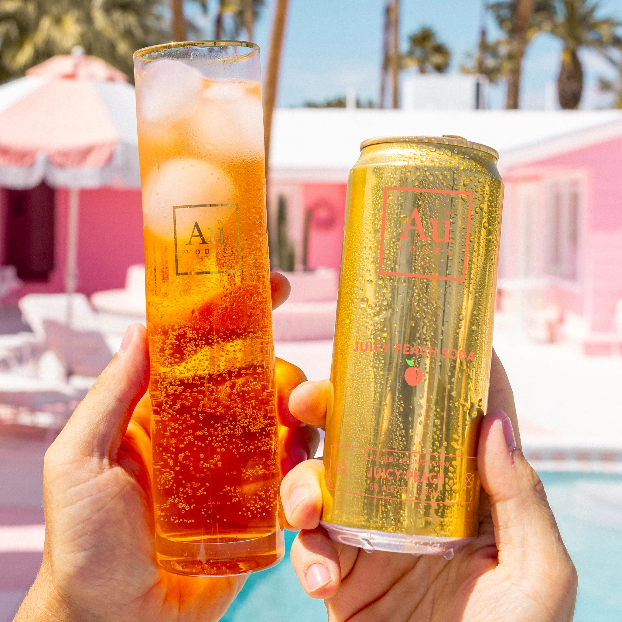 Au Vodka Juicy Peach Cocktail Can - 24 Pack - Image 3